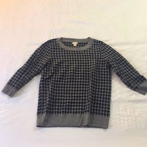 Houndstooth merino wool sweater